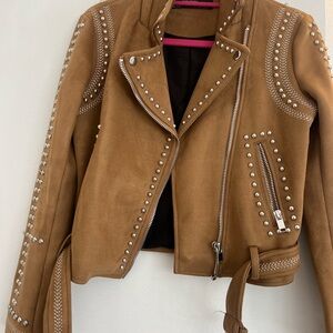 Studded Faux Suede Zara Jacket